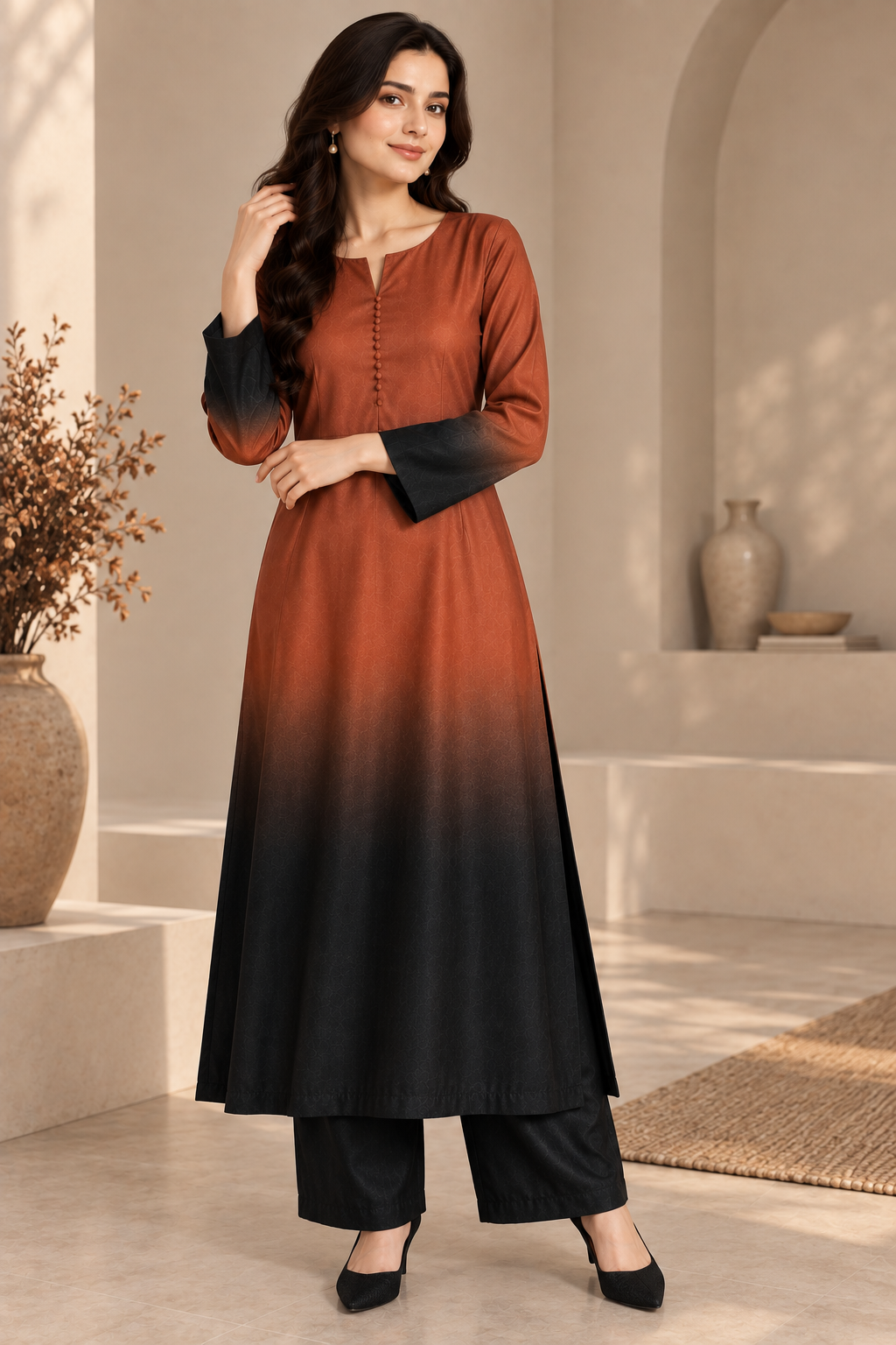 Plain Two Tone Silk